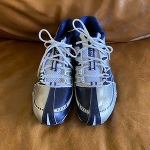 Brooks Track Field Mens Shoes Athletic US 7  Blue Silver Leather White Mesh